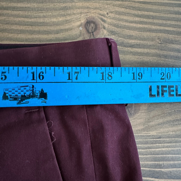 Men's Express Photographer Pants 34x32 Burgundy Twill 5-Pocket Button Closure - Picture 3 of 9